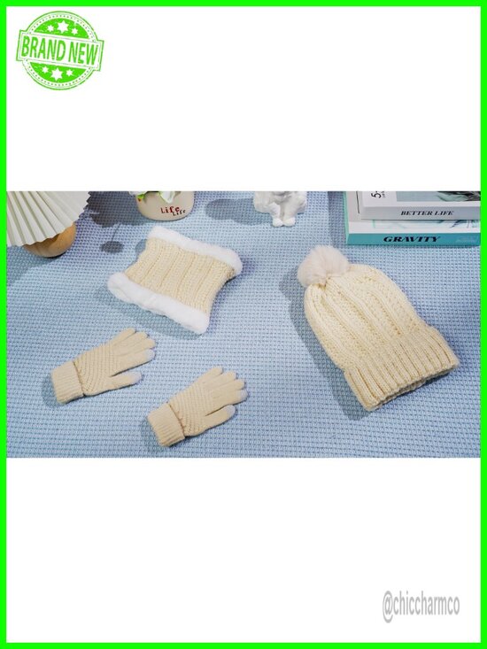6 Knit Hats with Pompoms, 6 Scarves, 6 Touchscreen Gloves Winter Set main image 5